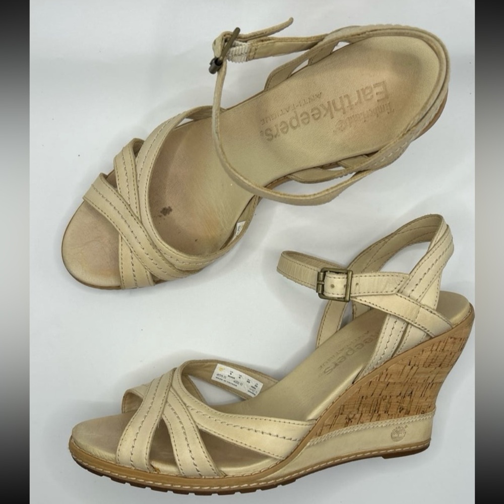Timberland Women Earthkeeper Maeslin Wedge Sandals Size 8 View 2